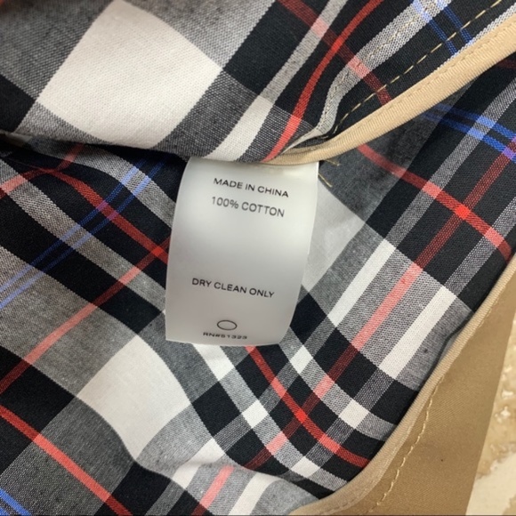 Court & Rowe Plaid Lined Double Breasted Trench Coat - Picture 7 of 7